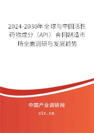 2024-2030年全球與中國活性藥物成分（API）合同制造市場全面調(diào)研與發(fā)展趨勢