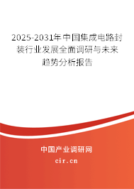 2025-2031年中國(guó)集成電路封裝行業(yè)發(fā)展全面調(diào)研與未來(lái)趨勢(shì)分析報(bào)告