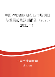 中國PVD鍍膜機行業(yè)市場調研與發(fā)展前景預測報告（2025-2031年）