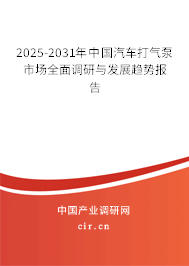 2025-2031年中國汽車打氣泵市場全面調(diào)研與發(fā)展趨勢報(bào)告
