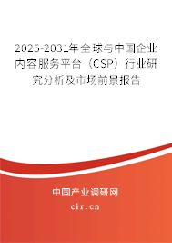 2025-2031年全球與中國企業(yè)內(nèi)容服務(wù)平臺（CSP）行業(yè)研究分析及市場前景報告
