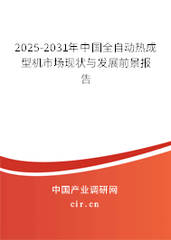 2025-2031年中國(guó)全自動(dòng)熱成型機(jī)市場(chǎng)現(xiàn)狀與發(fā)展前景報(bào)告