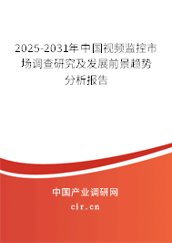 2025-2031年中國視頻監(jiān)控市場調(diào)查研究及發(fā)展前景趨勢分析報(bào)告
