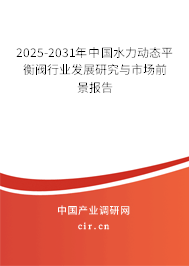2025-2031年中國水力動(dòng)態(tài)平衡閥行業(yè)發(fā)展研究與市場前景報(bào)告