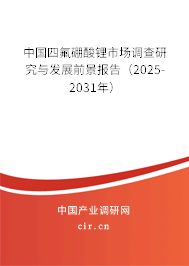 中國四氟硼酸鋰市場調(diào)查研究與發(fā)展前景報(bào)告（2025-2031年）
