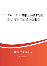 2025-2031年中國西裝襯發(fā)展現(xiàn)狀與市場前景分析報告