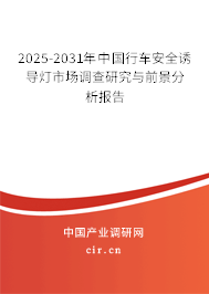 2025-2031年中國行車安全誘導(dǎo)燈市場(chǎng)調(diào)查研究與前景分析報(bào)告
