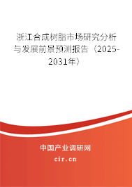 浙江合成樹脂市場研究分析與發(fā)展前景預測報告（2025-2031年）