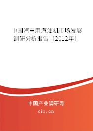 中國(guó)汽車用汽油機(jī)市場(chǎng)發(fā)展調(diào)研分析報(bào)告（2012年）