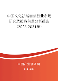 中國文化衫絨套裝行業(yè)市場研究及投資前景分析報(bào)告（2025-2031年）