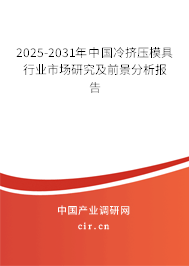 2025-2031年中國(guó)冷擠壓模具行業(yè)市場(chǎng)研究及前景分析報(bào)告