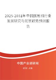 2025-2031年中國拔樁機(jī)行業(yè)發(fā)展研究與前景趨勢預(yù)測報告