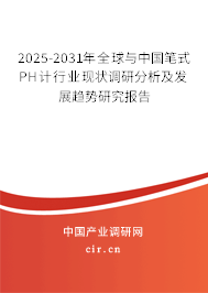2025-2031年全球與中國(guó)筆式PH計(jì)行業(yè)現(xiàn)狀調(diào)研分析及發(fā)展趨勢(shì)研究報(bào)告