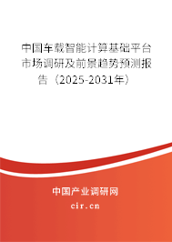 中國車載智能計算基礎(chǔ)平臺市場調(diào)研及前景趨勢預(yù)測報告（2025-2031年）
