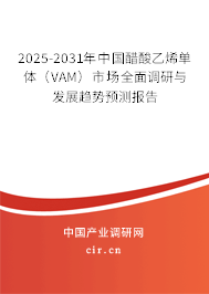 2025-2031年中國醋酸乙烯單體（VAM）市場全面調(diào)研與發(fā)展趨勢預測報告