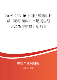 2025-2031年中國紡織醋酸長絲（醋酸面料）市場調(diào)查研究及發(fā)展前景分析報告