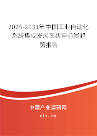 2025-2031年中國工業(yè)自動化系統(tǒng)集成發(fā)展現(xiàn)狀與前景趨勢報告