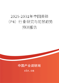 2025-2031年中國黃磷（P4）行業(yè)研究與前景趨勢預(yù)測報告