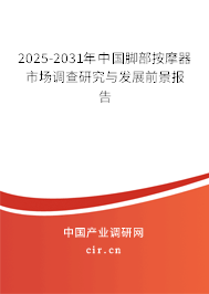 2025-2031年中國腳部按摩器市場調(diào)查研究與發(fā)展前景報告