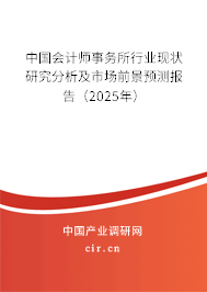 中國(guó)會(huì)計(jì)師事務(wù)所行業(yè)現(xiàn)狀研究分析及市場(chǎng)前景預(yù)測(cè)報(bào)告（2025年）
