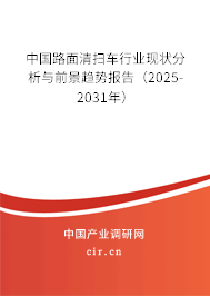 中國路面清掃車行業(yè)現(xiàn)狀分析與前景趨勢報(bào)告（2025-2031年）