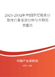 2025-2031年中國(guó)羅紅霉素分散片行業(yè)發(fā)展分析與市場(chǎng)前景報(bào)告