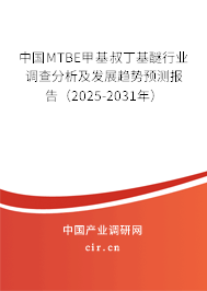 中國(guó)MTBE甲基叔丁基醚行業(yè)調(diào)查分析及發(fā)展趨勢(shì)預(yù)測(cè)報(bào)告（2025-2031年）