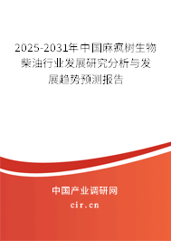 2025-2031年中國麻瘋樹生物柴油行業(yè)發(fā)展研究分析與發(fā)展趨勢預測報告