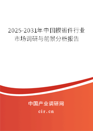 2025-2031年中國(guó)模鍛件行業(yè)市場(chǎng)調(diào)研與前景分析報(bào)告