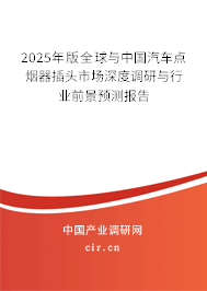 2025年版全球與中國汽車點(diǎn)煙器插頭市場(chǎng)深度調(diào)研與行業(yè)前景預(yù)測(cè)報(bào)告