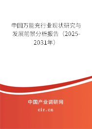 中國萬能充行業(yè)現(xiàn)狀研究與發(fā)展前景分析報告（2025-2031年）
