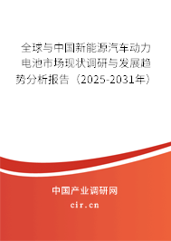 全球與中國新能源汽車動力電池市場現(xiàn)狀調(diào)研與發(fā)展趨勢分析報告（2025-2031年）