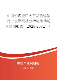 中國沿海港口大宗貨物運(yùn)輸行業(yè)發(fā)展現(xiàn)狀分析與市場前景預(yù)測報告（2025-2031年）