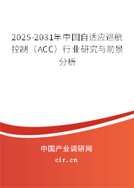 2025-2031年中國自適應巡航控制（ACC）行業(yè)研究與前景分析