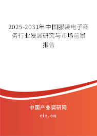 2025-2031年中國服裝電子商務(wù)行業(yè)發(fā)展研究與市場前景報告