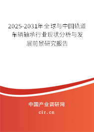 2025-2031年全球與中國軌道車輛軸承行業(yè)現(xiàn)狀分析與發(fā)展前景研究報告