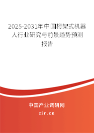 2025-2031年中國(guó)桁架式機(jī)器人行業(yè)研究與前景趨勢(shì)預(yù)測(cè)報(bào)告