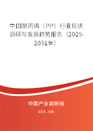 中國聚丙烯（PP）行業(yè)現(xiàn)狀調(diào)研與發(fā)展趨勢報告（2025-2031年）