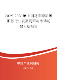 2025-2031年中國馬來酸氯苯那敏行業(yè)發(fā)展調(diào)研與市場前景分析報(bào)告