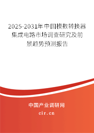 2025-2031年中國模數(shù)轉(zhuǎn)換器集成電路市場調(diào)查研究及前景趨勢預測報告