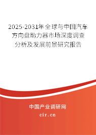 2025-2031年全球與中國汽車方向盤助力器市場(chǎng)深度調(diào)查分析及發(fā)展前景研究報(bào)告