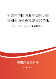 全球與中國汽車空調(diào)熱力膨脹閥市場分析及發(fā)展趨勢報告（2024-2030年）