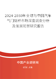 2024-2030年全球與中國汽車氣門挺桿市場深度調(diào)查分析及發(fā)展前景研究報(bào)告