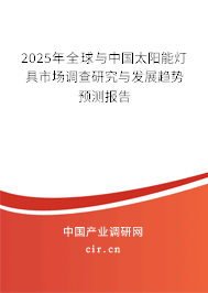 2025年全球與中國太陽能燈具市場調(diào)查研究與發(fā)展趨勢預(yù)測報告