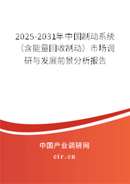 2025-2031年中國制動系統(tǒng)（含能量回收制動）市場調(diào)研與發(fā)展前景分析報(bào)告