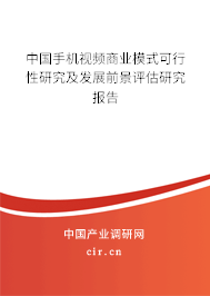 中國手機視頻商業(yè)模式可行性研究及發(fā)展前景評估研究報告