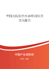 中國(guó)太陽能熱水器項(xiàng)目投資咨詢報(bào)告