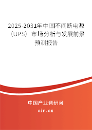 2025-2031年中國不間斷電源（UPS）市場分析與發(fā)展前景預(yù)測報(bào)告