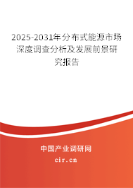 2025-2031年分布式能源市場深度調(diào)查分析及發(fā)展前景研究報告