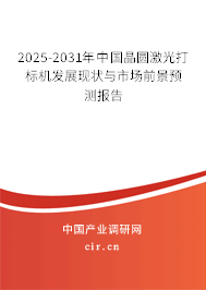 2025-2031年中國晶圓激光打標(biāo)機發(fā)展現(xiàn)狀與市場前景預(yù)測報告